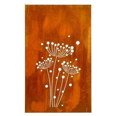 Panneau bois motif fleur