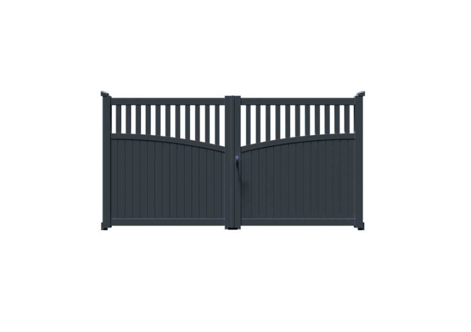 Portail 2 battants en aluminium - euro-negoces.com